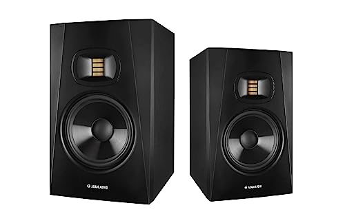 Adam Audio T7V 7-Inch Powered Studio Monitor (Pair) with Knox Gear XLR Cables Bundle (4 Items)