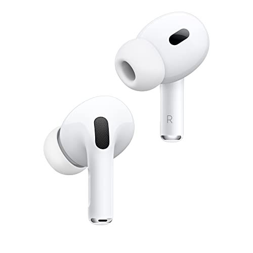 Apple AirPods Pro (2nd Generation) Wireless Ear Buds with USB-C Charging, Up to 2X More Active Noise Cancelling Bluetooth Headphones,...
