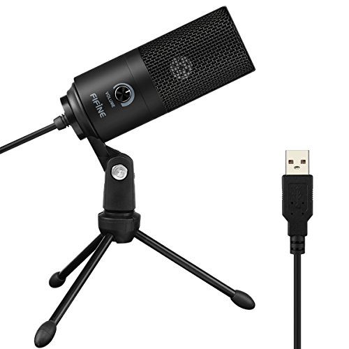 FIFINE USB Microphone, Metal Condenser Recording Microphone for Laptop MAC or Windows Cardioid Studio Recording Vocals, Voice Overs,Streaming Broadcast and...