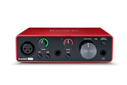 Focusrite Scarlett Solo 3rd Gen USB Audio Interface, for the Guitarist, Vocalist, Podcaster or Producer — High-Fidelity, Studio Quality Recording,...