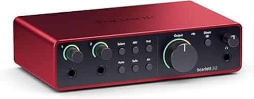 Focusrite Scarlett 2i2 4th Gen USB Audio Interface for Recording, Songwriting, Streaming and Podcasting — High-Fidelity, Studio Quality Recording, and...