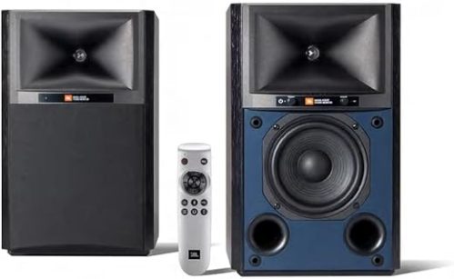 JBL 4305P Studio Monitor, Black Walnut - Powered Bookshelf Loudspeaker System - with Google Chromecast Built-in, Apple AirPlay 2 &...