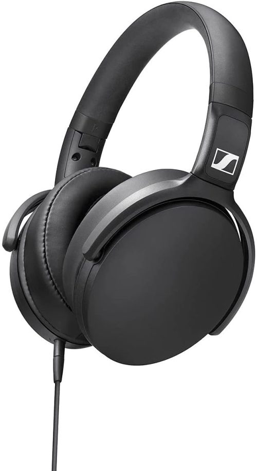 Sennheiser HD 400S - Audiophile Closed Back Headphones with One-Button Smart Remote on Detachable Cable,Black